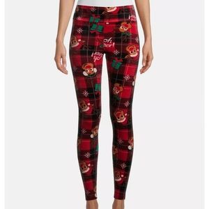No Boundaries Super Plush High Waist Oh Deer Reindeer Leggings